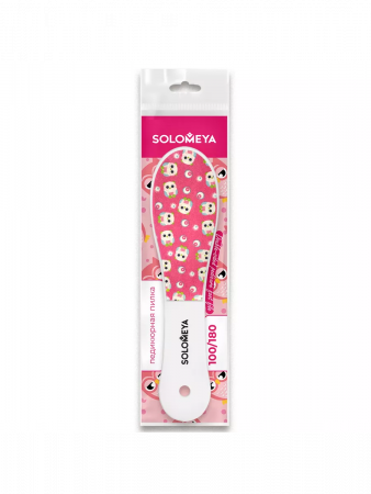 Пилка педикюрная двухсторонняя с паттерном "Совы" 100/180 грит Solomeya Foot File ref.С8